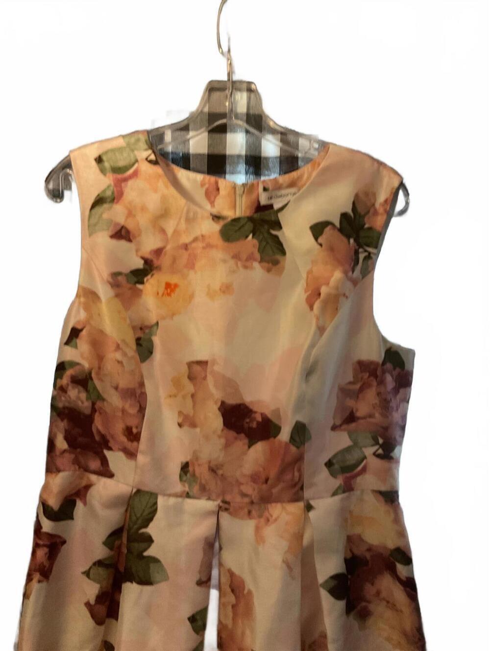 Liz Claiborne Floral Tea Special Occasion Dress Midi Size 14 Fit and Flare - Picture 5 of 10